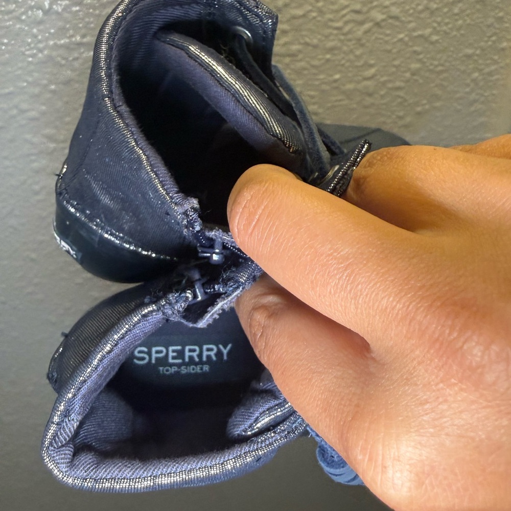 Sperry Saltwater boot/blue girls size 9months - Picture 4 of 7